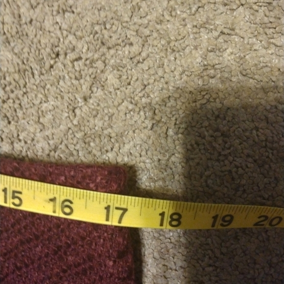 Loft Maroon Half-Zipper Back Acrylic Polyester Wool Blend Mini Skirt Size 12 - Picture 7 of 9